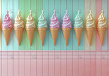 Pastel Colored Ice Cream Wall Backdrop