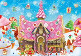 Winter Gingerbread House Backdrop