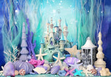 Under The Sea Mermaid Castle Backdrop