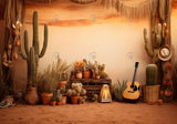 Retro Western Cactus Desert Backdrop