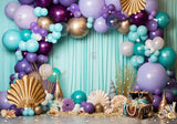 Little Mermaid Balloon Arch Backdrop