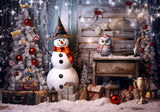 Winter Snowman Backdrop