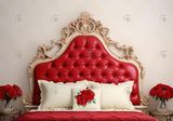 Valentine'S Day Red Headboard Photography Backdrop