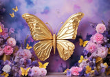 Purple Butterfly Flower Backdrop