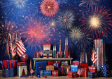 4Th Of July Patriotic Fireworks Backdrop