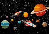 Galaxy Universe Space Rockets Backdrop