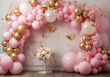 Pink Balloons Arch Backdrop