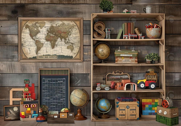 Adventure Study Rack Study Adventure Map Backdrop – Allenjoy Studio