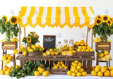 Lemon Sunflower Stall Backdrop