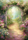 Flowers Garden Painting Backdrop