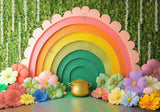 Saint Patrick'S Day Rainbow Flower Backdrop