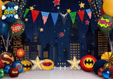 Kids Cartoon City Backdrop