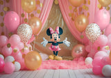 Pink Mouse Birthday Backdrop