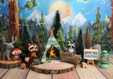 Forest Camping Cake Smash Backdrop