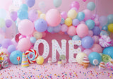 Candy One Cake Smash Backdrop