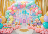 Pastel Castle Balloon Backdrop