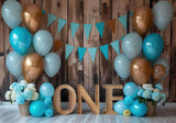 Boy One Blue Birthday Backdrop