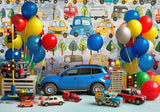 Toy Car Boy Backdrop