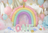 Pastel Balloon Garland ONE Birthday Backdrop