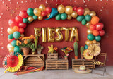 Mexican Fiesta Party Balloon Garland Backdrop