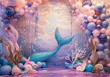 Fantasy Mermaid Princess Girl Backdrop
