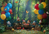 Fairy Forest Elf Balloons Backdrop