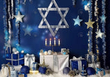 Hanukkah Celebration Candles Backdrop