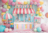 Candy Lollipop Shop Backdrop