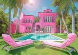 Summer Poolside Vacation Pink Backdrop