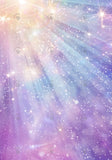 Pastel Rainbow Colors With Stars and Rays of Light Backdrop