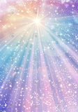 Pastel Rainbow Colors With Sparkling Stars Backdrop