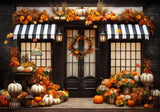 Autumn Pumpkin Store Backdrop