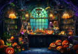 Halloween Witches Brewing Kitchen Backdrop