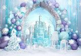 Winter Wonderland Princess Castle Backdrop