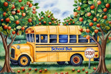 Allenjoy Yellow School Bus Photography Backdrop Gbsx-00391