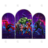 Allenjoy Avenger Super Hero Happy Birthday Party Arch Backdrop Wall Cloth Cover