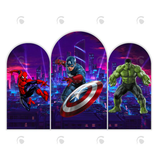 Allenjoy Avenger Super Hero Theme Happy Birthday Party Arch Backdrop Wall Cloth Cover