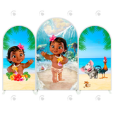 Allenjoy Baby Moana Birthday Baby Shower Party Arch Backdrop Wall Cloth Cover