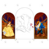 Allenjoy Beauty And The Beast Birthday Party Arch Backdrop Wall Cloth Cover