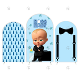 Allenjoy Boss Baby Cartoon Arch Backdrop Wall Cloth Cover For Birthday Baby Shower Party