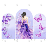 Allenjoy Sweet 15Th 16Th 18Th Butterfly Princess Girl Birthday Party Arch Backdrop Wall Cloth Cover