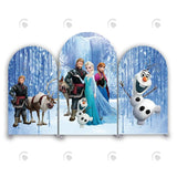 Allenjoy Frozen Theme Happy Birthday Party Arch Backdrop Wall Cloth Cover