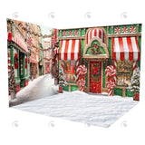 Allenjoy Backdrop Christmas Peppermint Street Room Set YM8G-A8900&YM8K-A8880&GBSX-99783