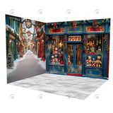 Allenjoy Backdrop Christmas Toy Shop Street Room Set GBSX-99705&GBSX-99706&GBSX-99970