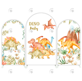 Allenjoy Dinosaur Cartoon Baby Shower Birthday Party Arch Backdrop Wall Cloth  Cover