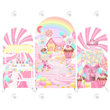 Allenjoy Candy Donut Birthday Baby Shower Party Arch Backdrop Wall Cloth Cover