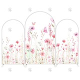 Allenjoy Flower Happy Birthday Party Arch Backdrop Wall Cloth Cover