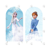 Allenjoy Frozen Anna Elsa Princess Birthday Party Arch Backdrop Wall Cloth Cover