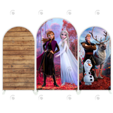 Allenjoy Frozen Anna Elsa Princess Birthday Party Arch Backdrop Wall Cloth Cover