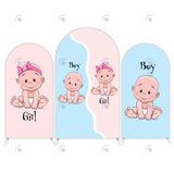 Allenjoy Gender Reveal Party Arch Backdrop Wall Cloth Cover